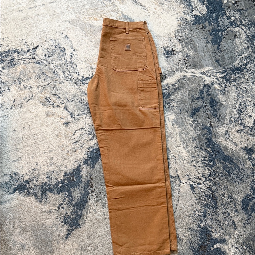 Carhartt Men’s Tan Washed Duck Work Pants 36x34 - Picture 8 of 9